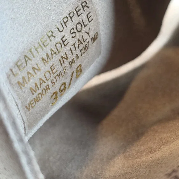 BioNatura Suede Mules Tan Leather Platform Sandals Chunky Heels Shoes sz 8 Italy - Picture 7 of 9